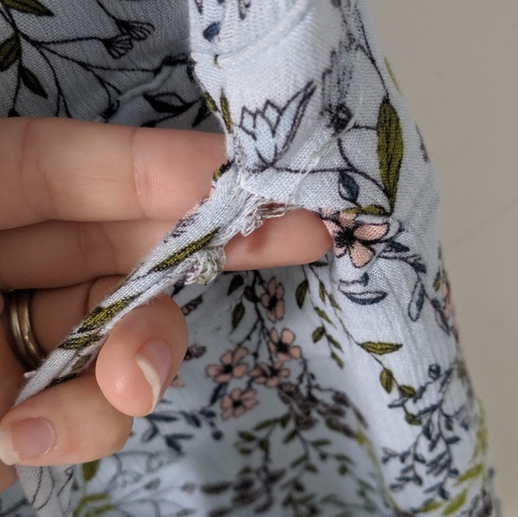 Some Days Lovin' Blue Floral Mini Button Dress - Picture 7 of 8